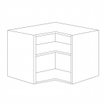 Caisson bas d\'angle 2 portes hauteur 800 mm blanc