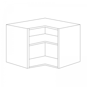 Caisson bas d\'angle 2 portes hauteur 800 mm blanc