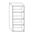 Caisson armoire hauteur 1300 mm blanc - SO FAST CONCEPT